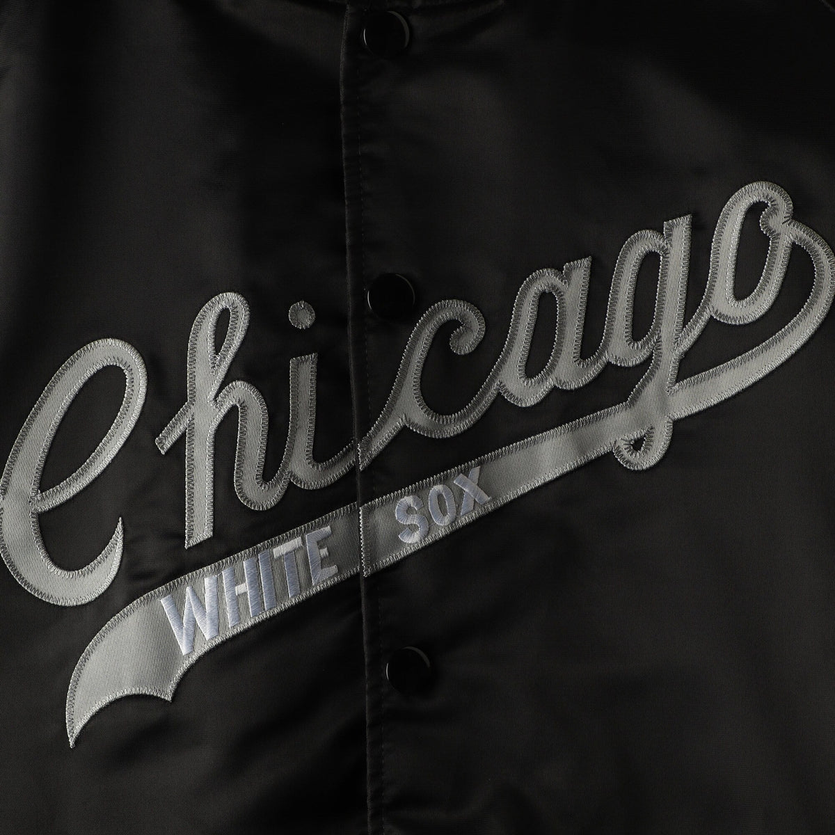 Chicago White Sox Mitchell & Ness Cooperstown Collection Black Satin Full-Snap Jacket for Men product image 4, provided for