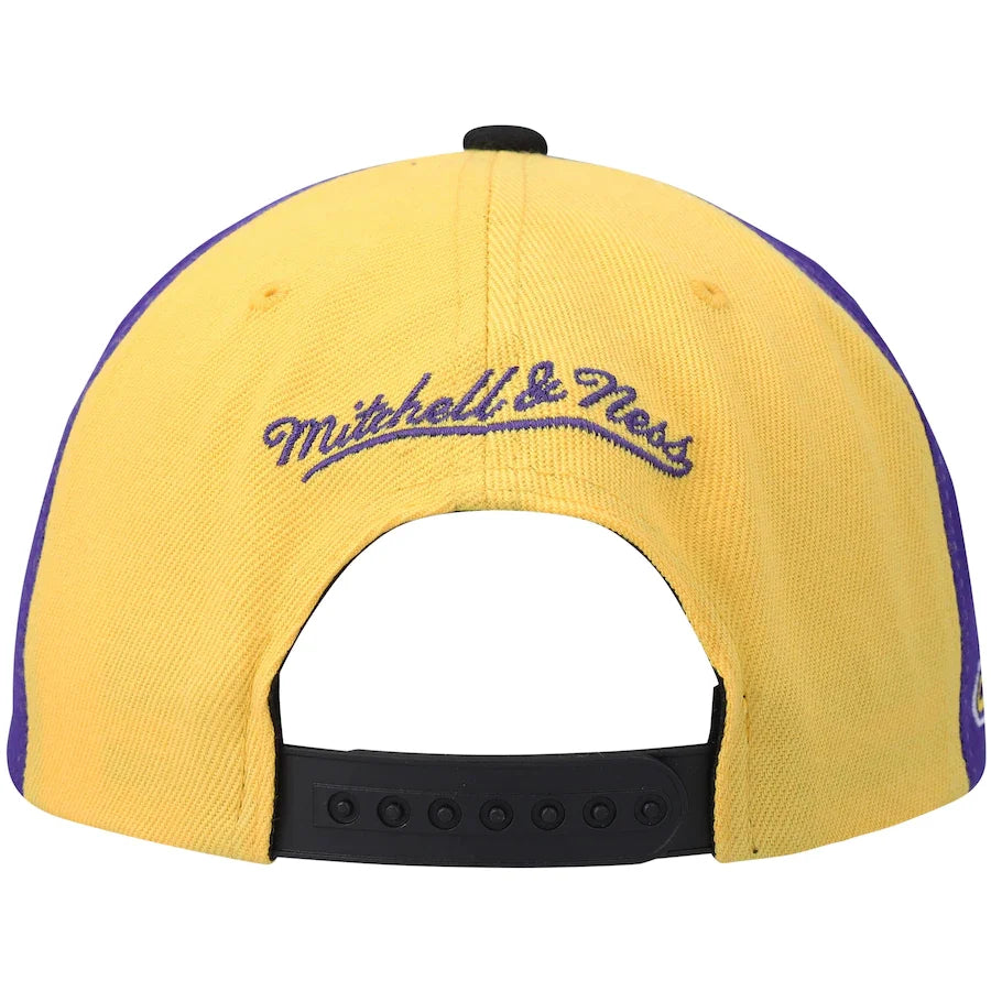 Los Angeles Lakers NBA On The Block Mitchell & Ness Snapback Hat product image 4, provided for visual reference and product