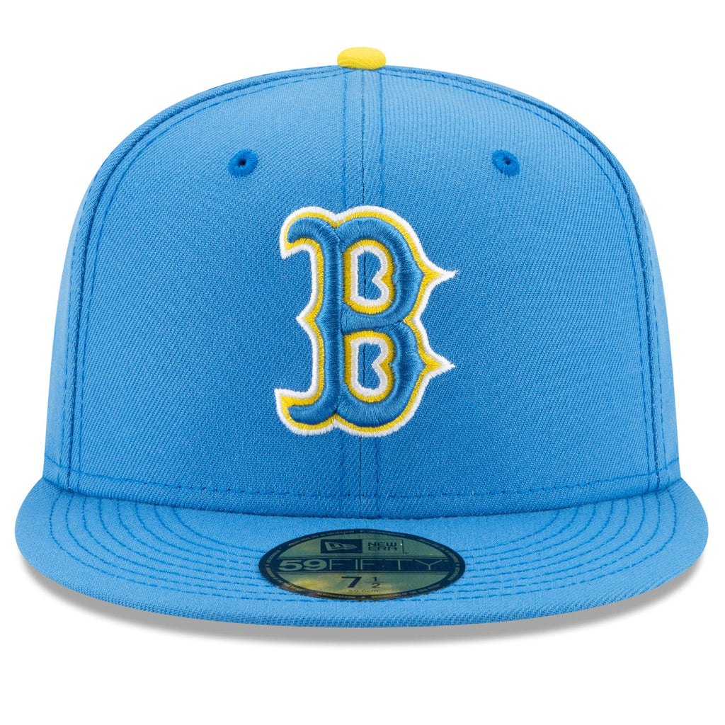 Boston Red Sox New Era Light Blue City Connect 59FIFTY Fitted Hat for Men product image 2, provided for visual reference and