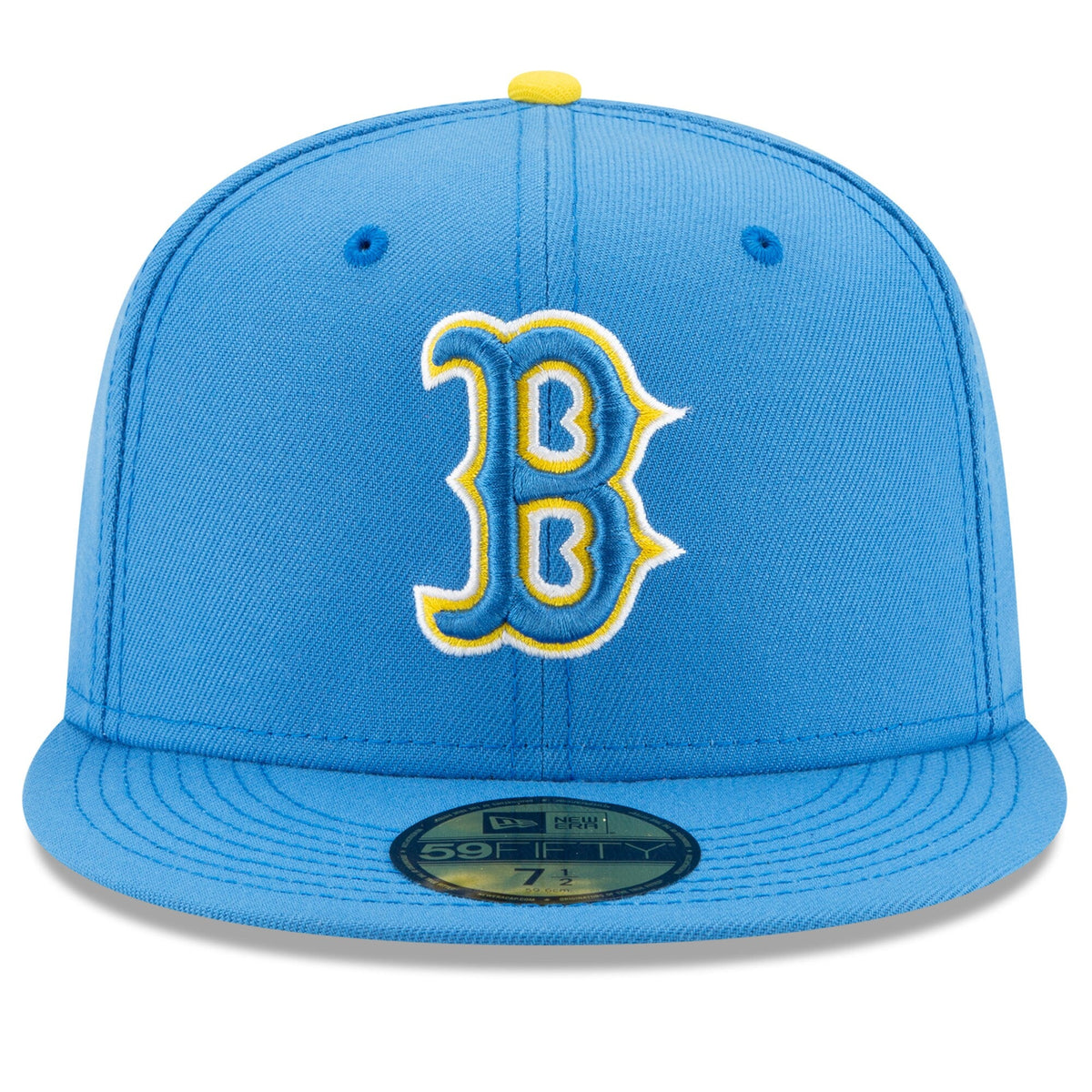 Boston Red Sox New Era Light Blue City Connect 59FIFTY Fitted Hat for Men product image 2, provided for visual reference and