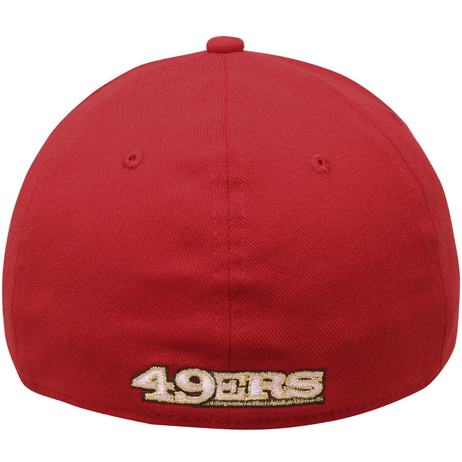 Mens San Francisco 49ers New Era Scarlet 39THIRTY Team Classic Flex Hat product image 4, provided for visual reference and