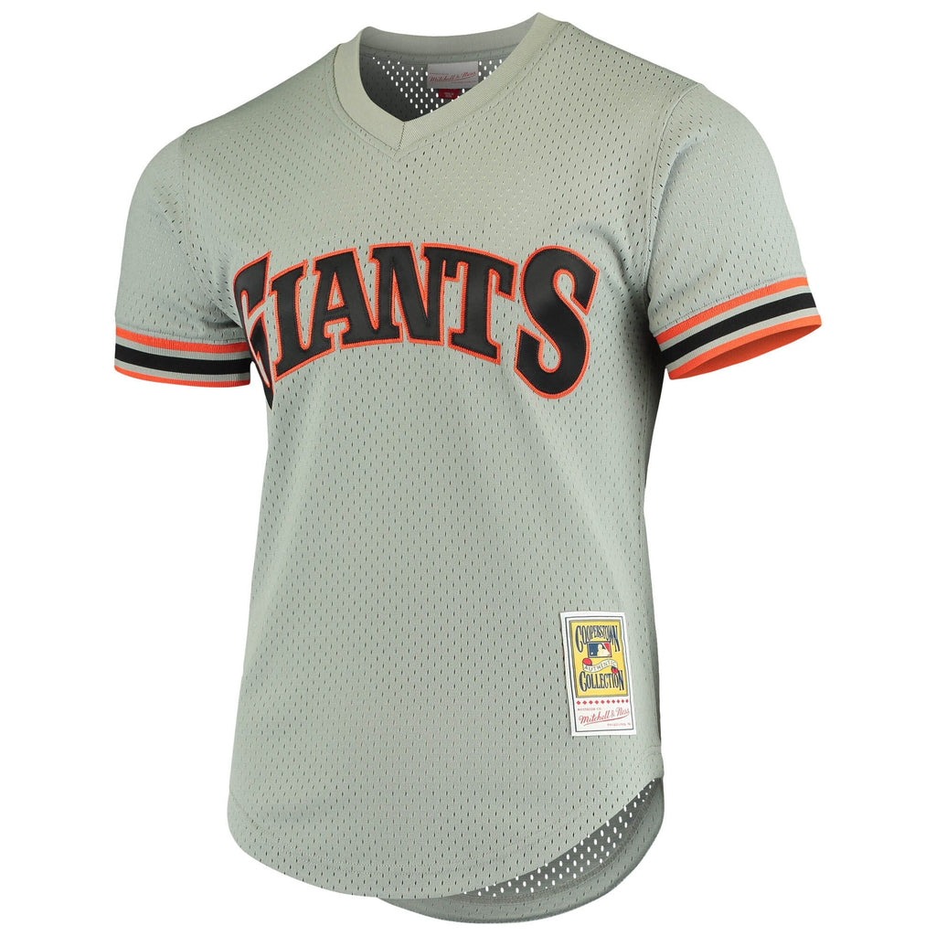 San Francisco Giants Will Clark Mitchell & Ness Gray Cooperstown Collection Mesh Batting Practice Jersey for Men product