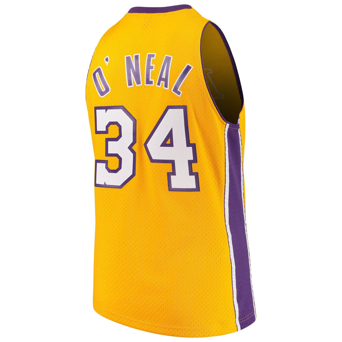 Men’s Shaquille O’Neal Los Angeles Lakers 1999-00 Gold Swingman Replica Jersey By Mitchell & Ness product image 3, provided