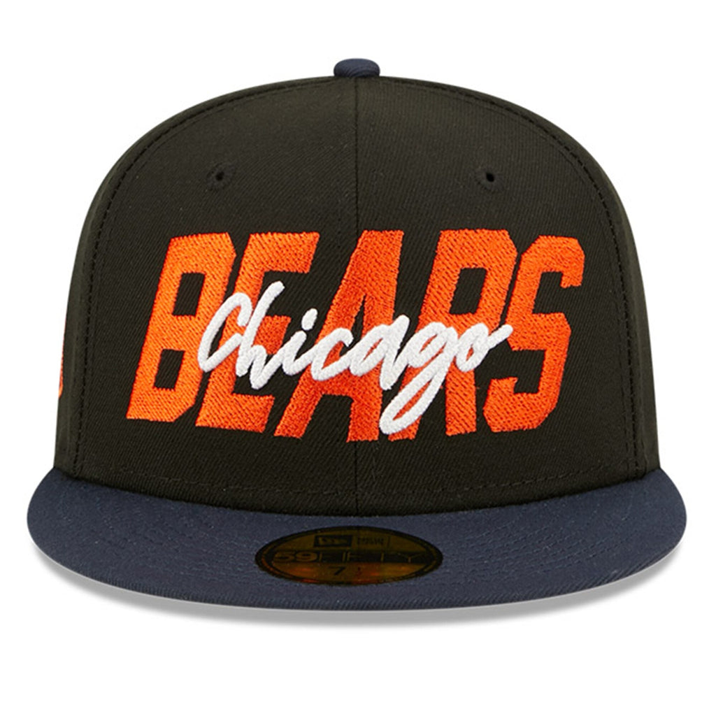 Chicago Bears New Era Black/Navy 2022 NFL Draft On Stage 59FIFTY Fitted Hat for Men product image 2, provided for visual