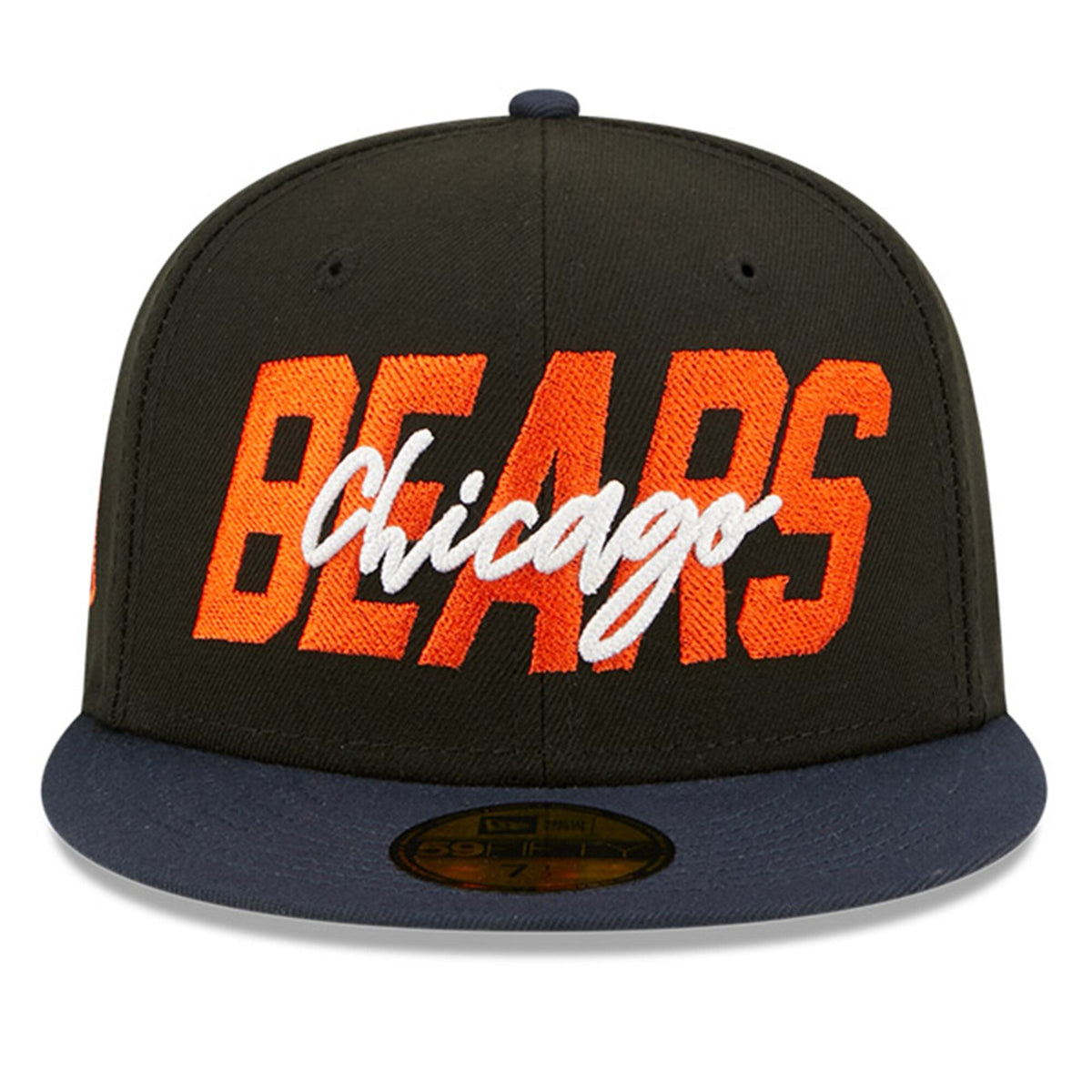 Chicago Bears New Era Black/Navy 2022 NFL Draft On Stage 59FIFTY Fitted Hat for Men product image 2, provided for visual