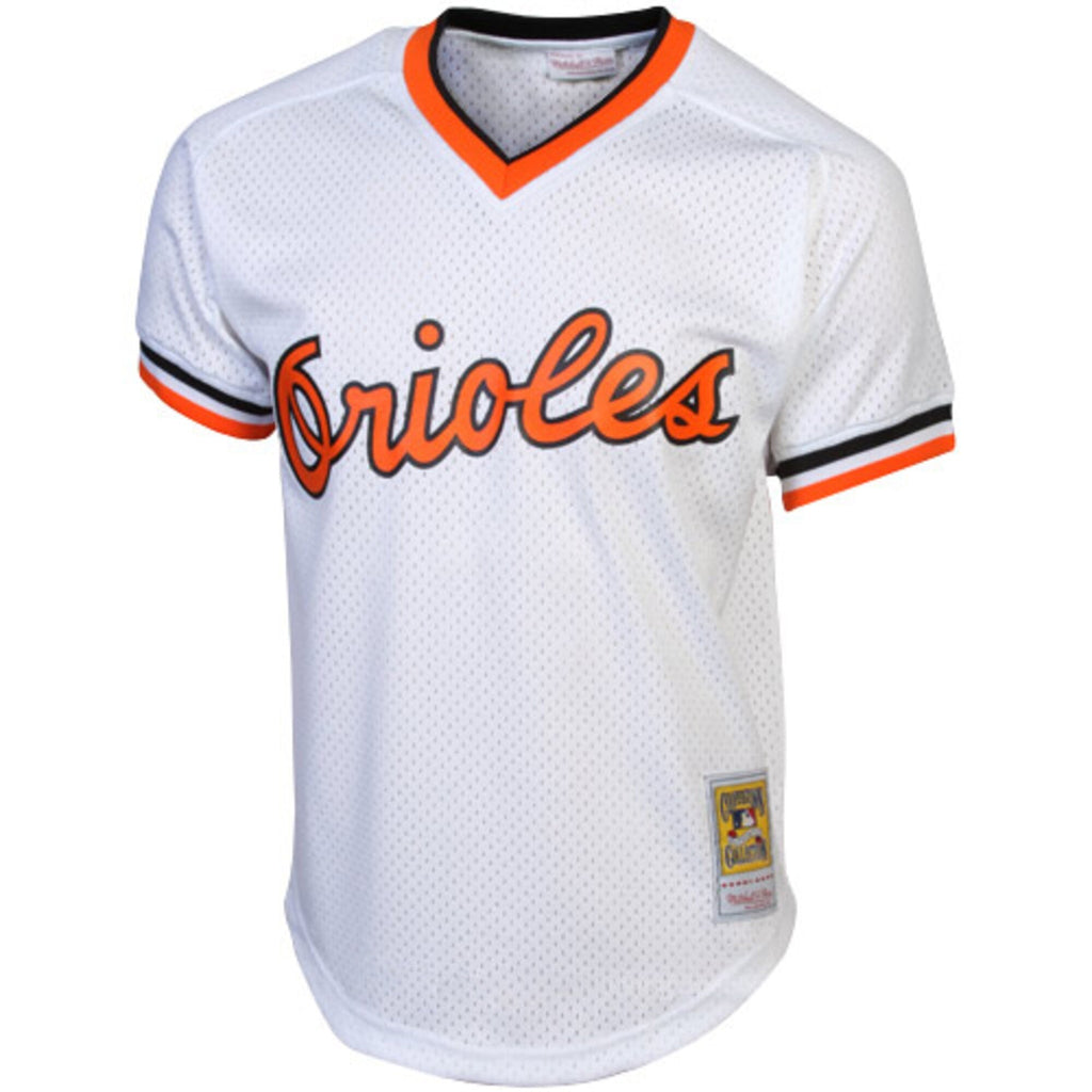 Baltimore Orioles Cal Ripken Jr. Mitchell & Ness White 1985 Authentic Cooperstown Collection Batting Practice Jersey for Men