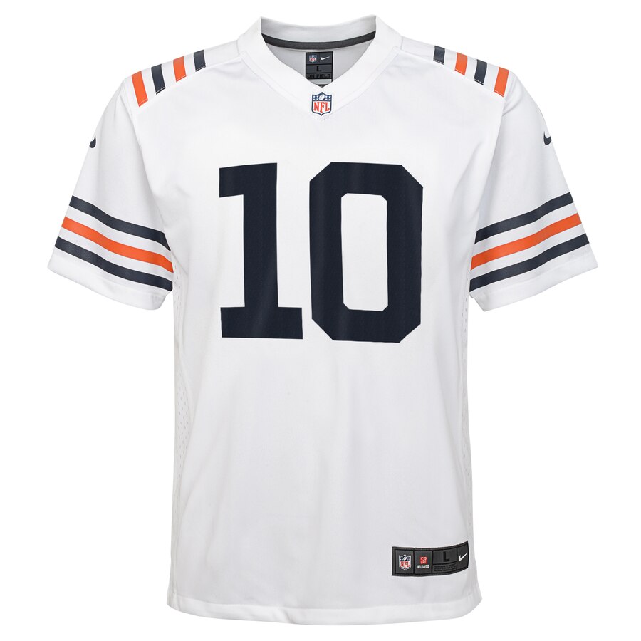 Youth Chicago Bears Mitchell Trubisky Nike White 2019 Alternate Classic Game Jersey product image 2, provided for visual