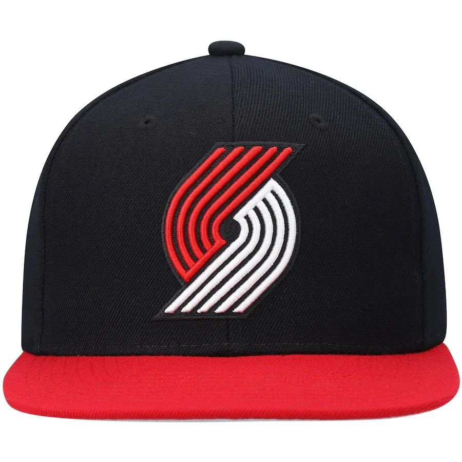 Portland Trail Blazers 2-Tone 2.0 Red Mitchell & Ness Snapback Hat product image 2, provided for visual reference and