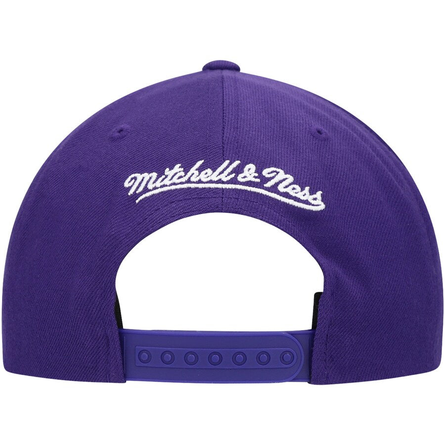 Mens NBA Utah Jazz Purple Team Ground Snapback Hat By Mitchell And Ness product image 4, provided for visual reference and
