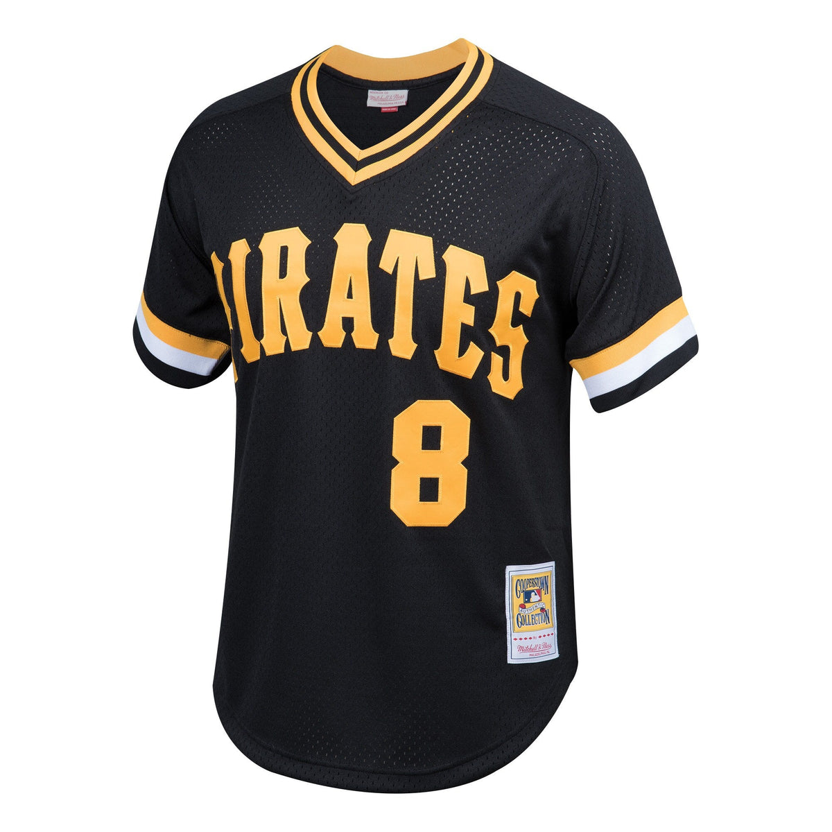 Youth Pittsburgh Pirates Willie Stargell & Ness Black Cooperstown Collection Mesh Batting Practice Jersey product image 2,