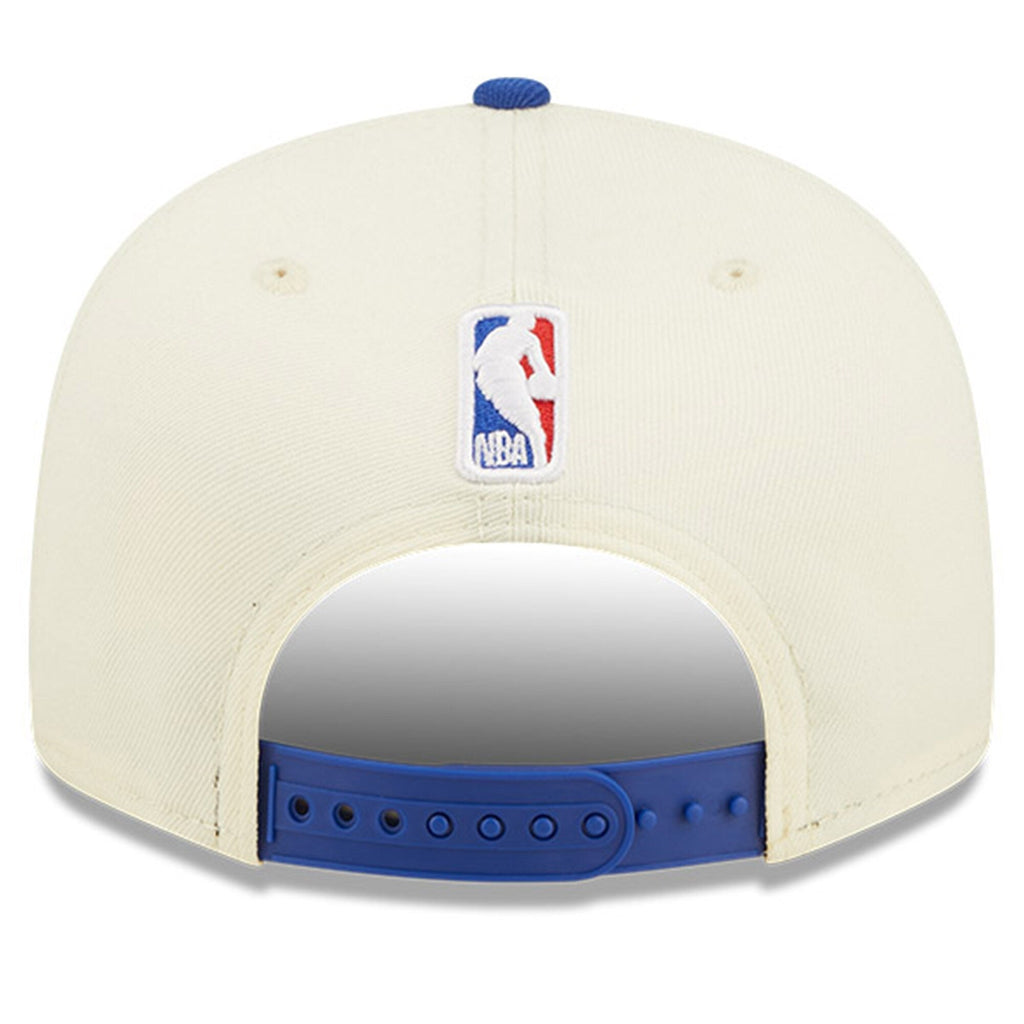 Golden State Warriors New Era 2022 NBA Draft 9FIFTY Snapback Adjustable Hat - Cream/Blue product image 4, provided for