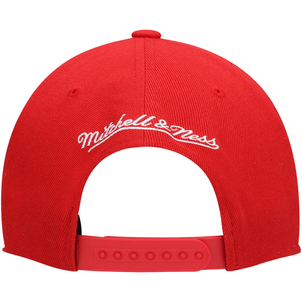 Mitchell & Ness Houston Rockets Hardwood Classics Red Adjustable Snapback Hat for Men product image 4, provided for visual
