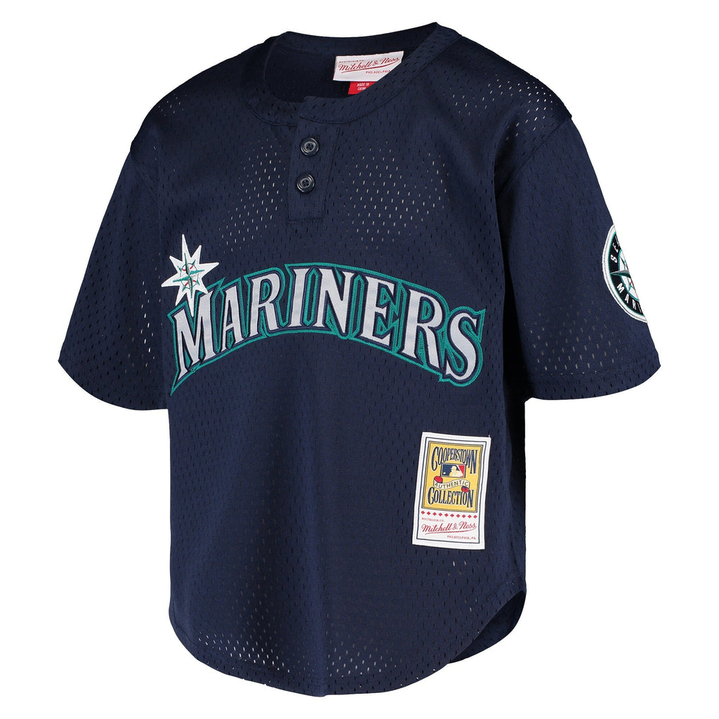 Youth Seattle Mariners Ken Griffey Jr. Mitchell & Ness Navy Cooperstown Collection Mesh Batting Practice Jersey product
