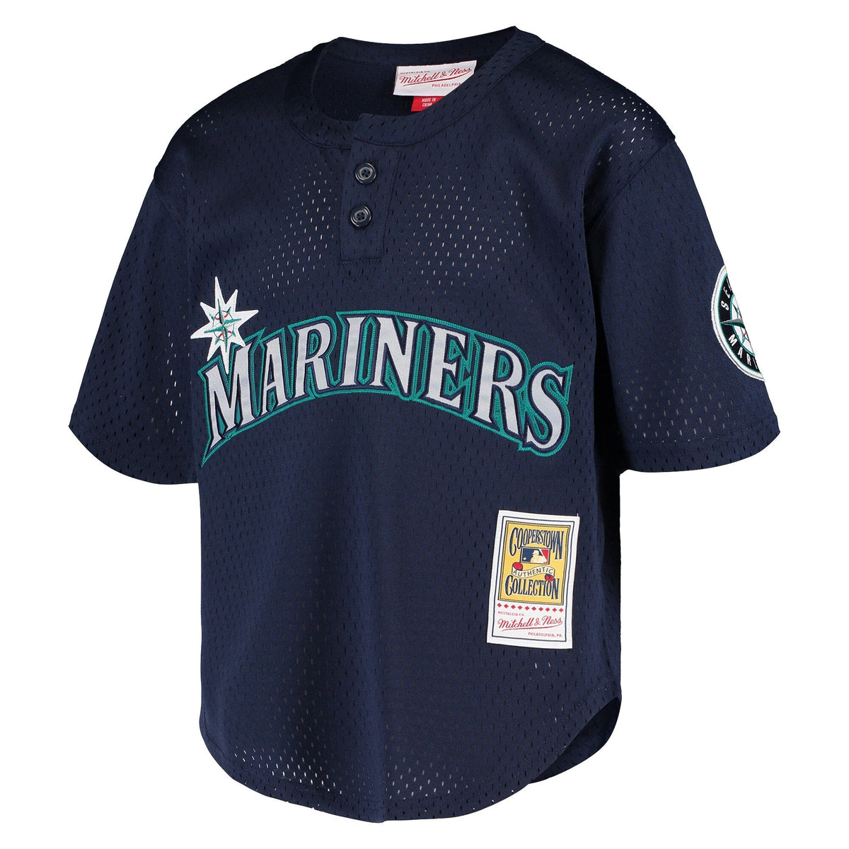 Youth Seattle Mariners Ken Griffey Jr. Mitchell & Ness Navy Cooperstown Collection Mesh Batting Practice Jersey product