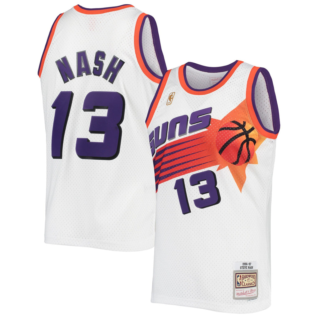 Phoenix Suns Steve Nash Mitchell & Ness White 1996-97 Hardwood Classics Swingman Jersey for Men product image 1, provided