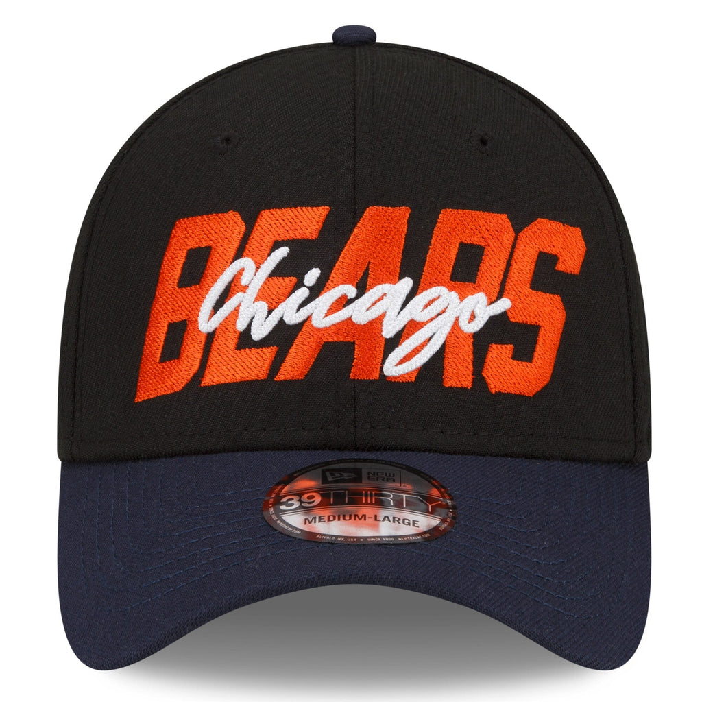 Chicago Bears New Era Black/Navy 2022 NFL Draft 39THIRTY Flex Hat for Men product image 2, provided for visual reference and