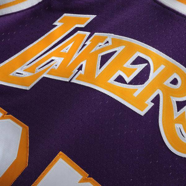 Los Angeles Lakers Magic Johnson Mitchell & Ness Purple 1984-85 Hardwood Classics Swingman Jersey for Men product image 4,