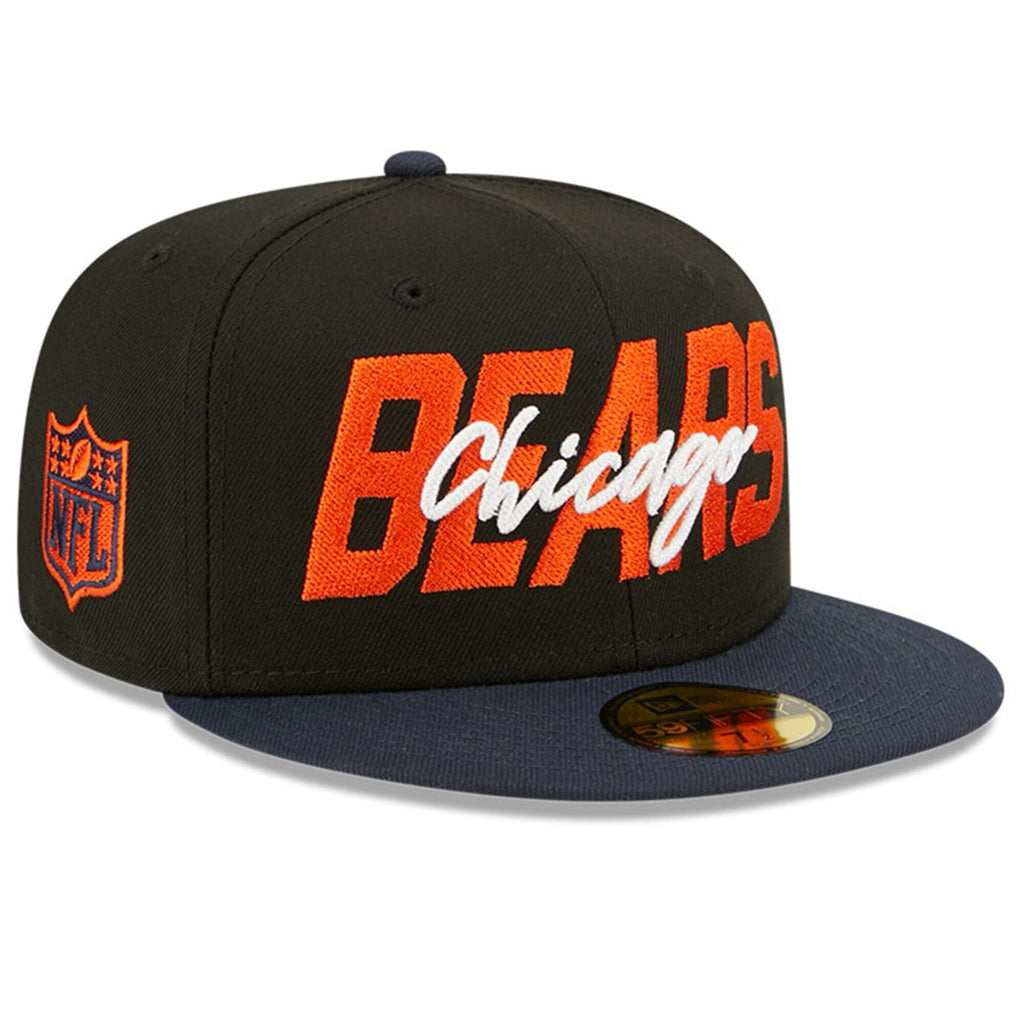 Chicago Bears New Era Black/Navy 2022 NFL Draft On Stage 59FIFTY Fitted Hat for Men product image 3, provided for visual