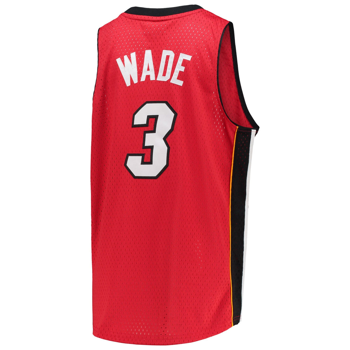 Youth Miami Heat Dwyane Wade Mitchell & Ness Red 2005-06 Hardwood Classics Jersey product image 3, provided for visual