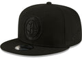 Brooklyn Nets New Era Black On Black Color Pack 9FIFTY Snapback Hat for Men product image 1, provided for visual reference