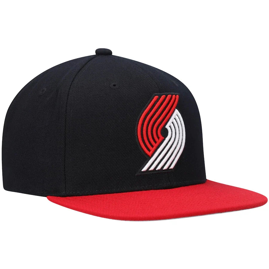 Portland Trail Blazers 2-Tone 2.0 Red Mitchell & Ness Snapback Hat product image 3, provided for visual reference and