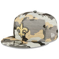New Orleans Saints New Era Camo 2022 NFL Training Camp Official 9FIFTY Snapback Adjustable Hat for Men product image 1,