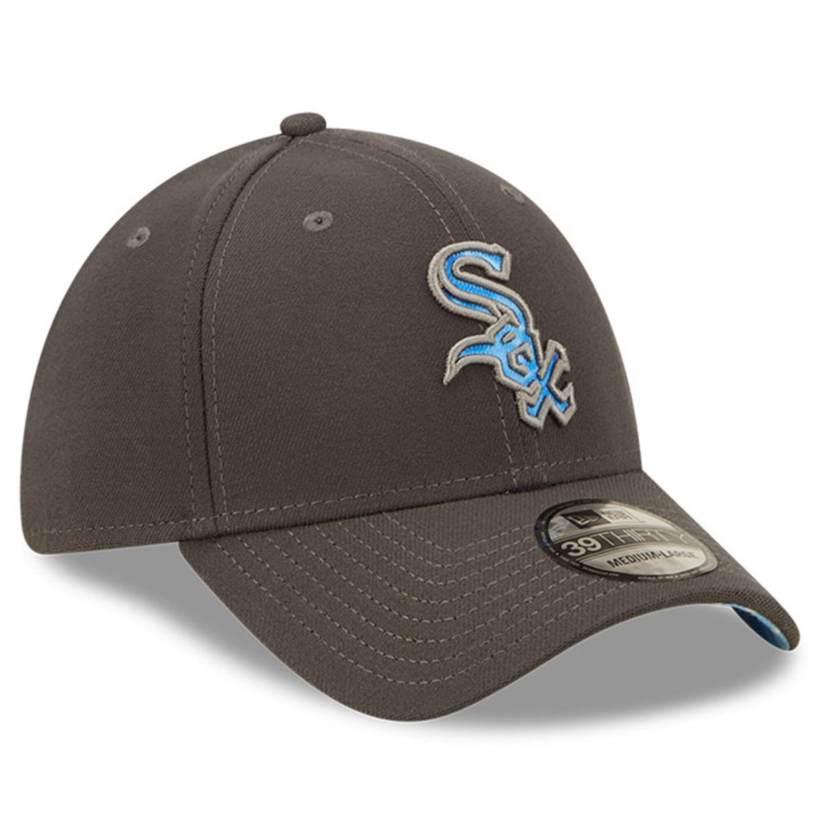 Chicago White Sox New Era 2022 Father's Day 39THIRTY Flex Hat - Graphite product image 3, provided for visual reference and