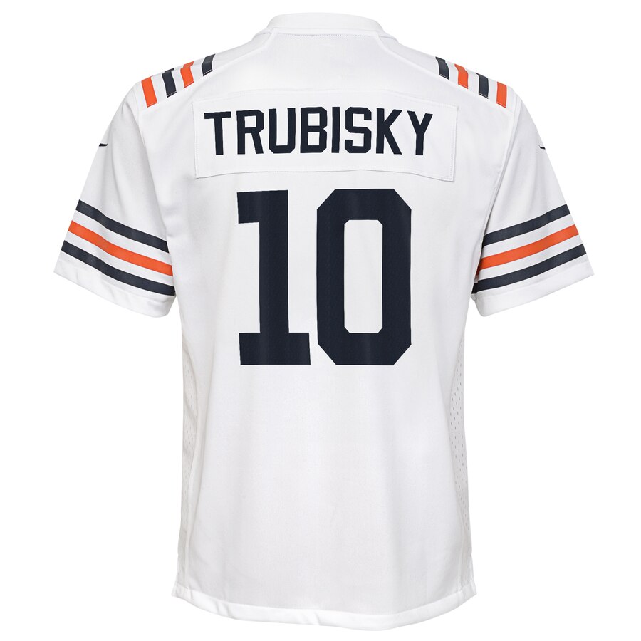 Youth Chicago Bears Mitchell Trubisky Nike White 2019 Alternate Classic Game Jersey product image 3, provided for visual