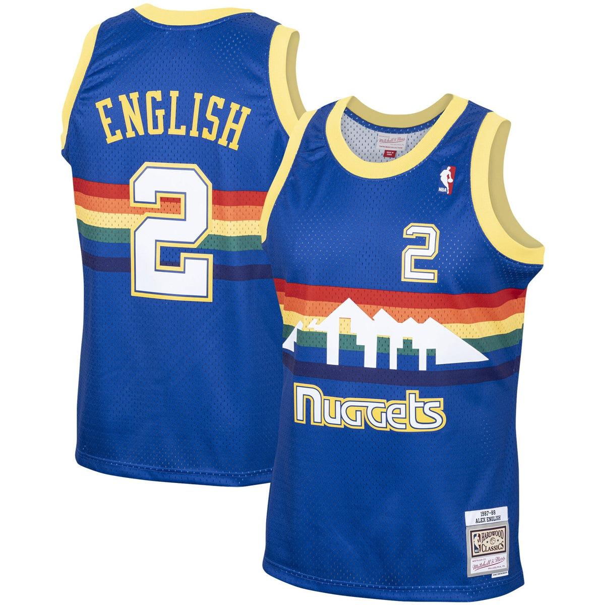 Mitchell & Ness Alex English Royal Denver Nuggets 1987-88 Hardwood Classics Swingman Jersey for Men product image 1,