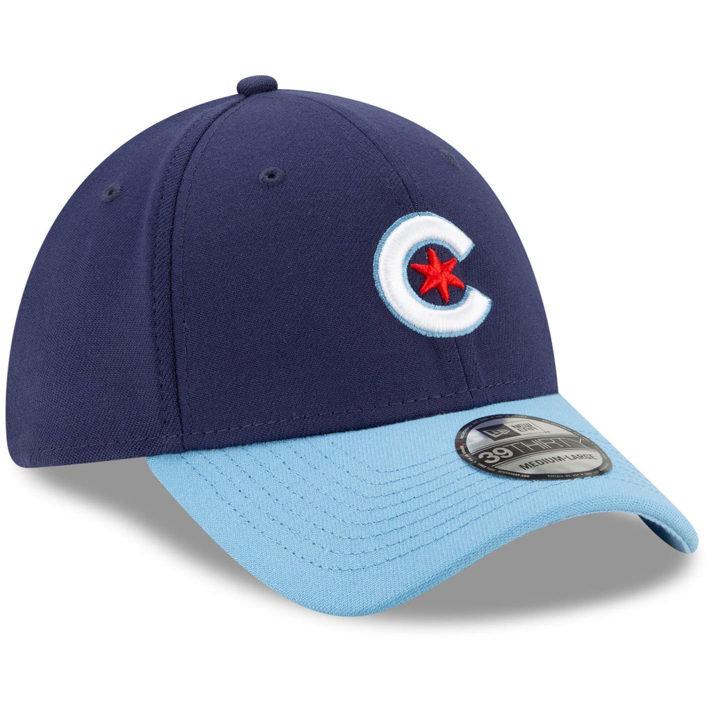 Chicago Cubs New Era Navy/Light Blue City Connect 39THIRTY Flex Hat for Men product image 3, provided for visual reference