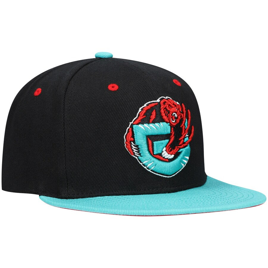 Mitchell & Ness Black/Turquoise Vancouver Grizzlies Hardwood Classics Reload 2.0 Snapback Hat for Men product image 3,