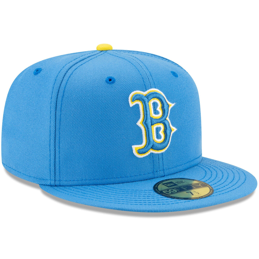 Boston Red Sox New Era Light Blue City Connect 59FIFTY Fitted Hat for Men product image 3, provided for visual reference and