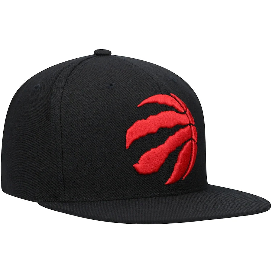 Toronto Raptors NBA Core Basic Black Mitchell & Ness Snapback Hat for Men product image 3, provided for visual reference and