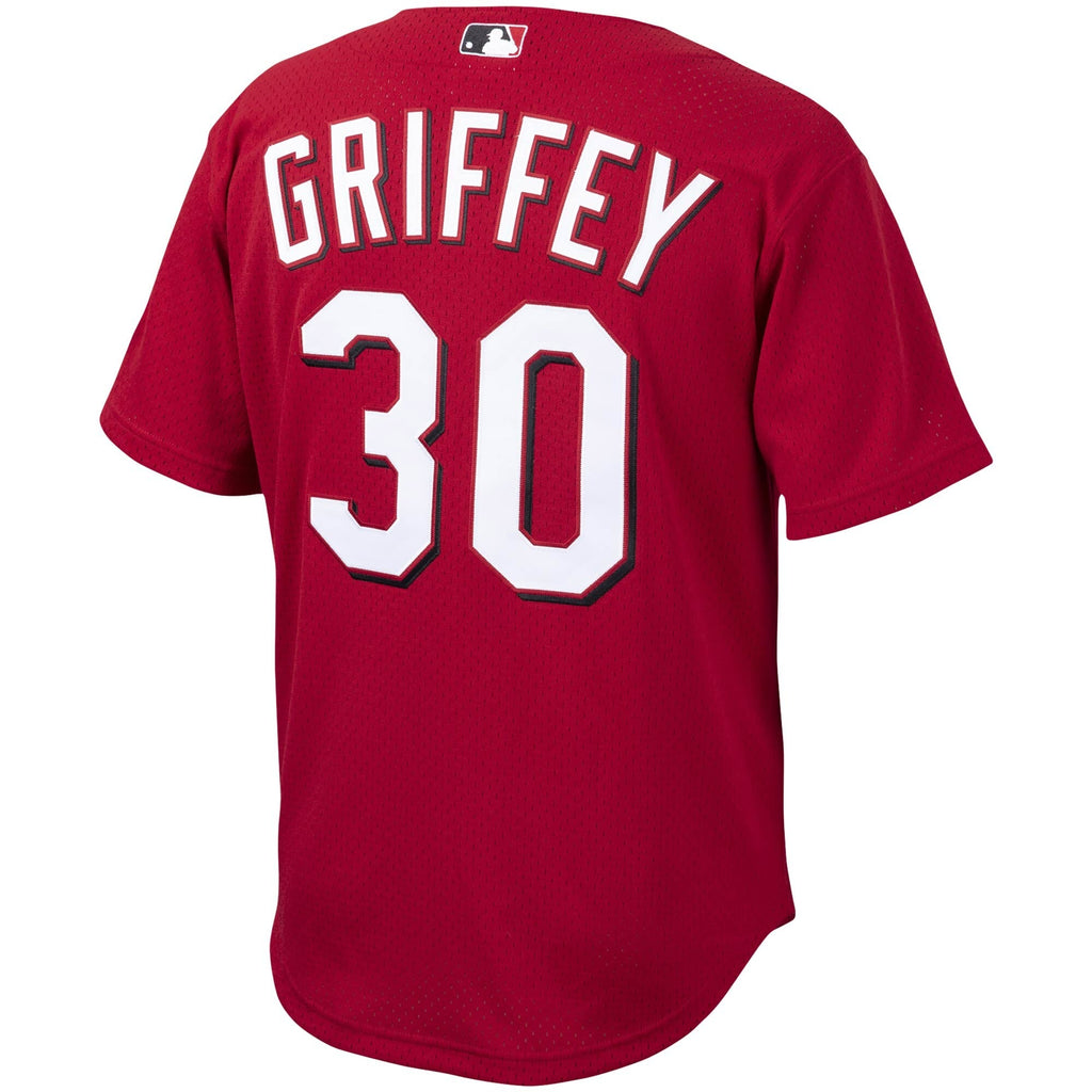 Youth Cincinnati Reds Ken Griffey Jr. Mitchell & Ness Red Cooperstown Collection Batting Practice Jersey product image 3,