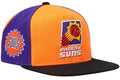 Phoenix Suns NBA On The Block Mitchell & Ness Snapback Hat product image 1, provided for visual reference and product detail