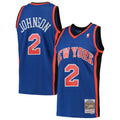 Larry Johnson New York Knicks Mitchell & Ness Hardwood Classics 1998-99 Swingman Jersey - Blue for Men product image 1,