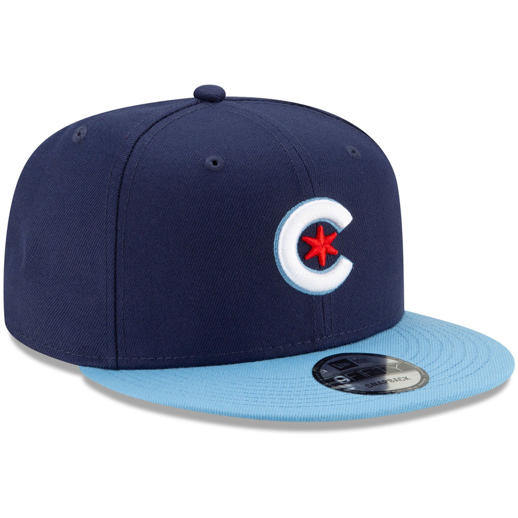 Chicago Cubs New Era Navy/Light Blue City Connect 9FIFTY Snapback Adjustable Hat for Men product image 3, provided for