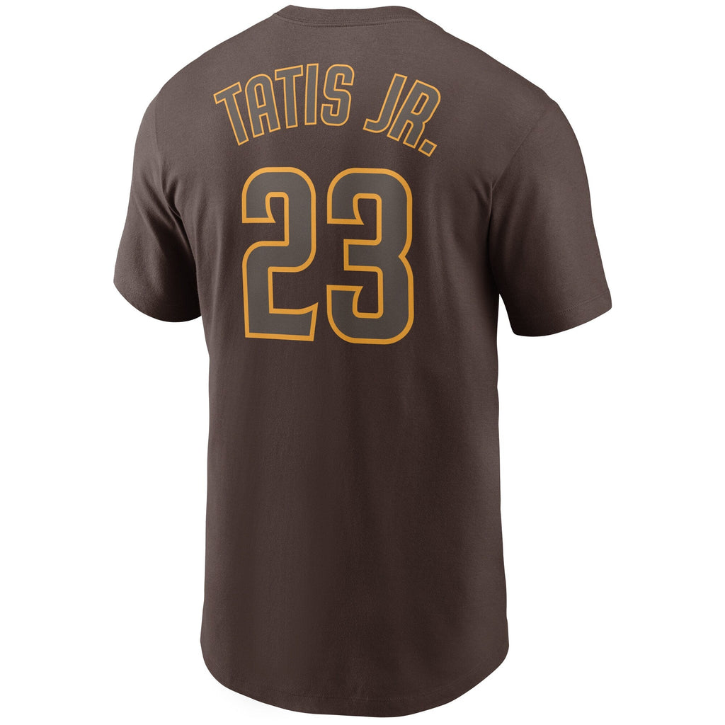 Fernando Tatis Jr. San Diego Padres Nike Brown Name & Number T-Shirt for Men product image 3, provided for visual reference