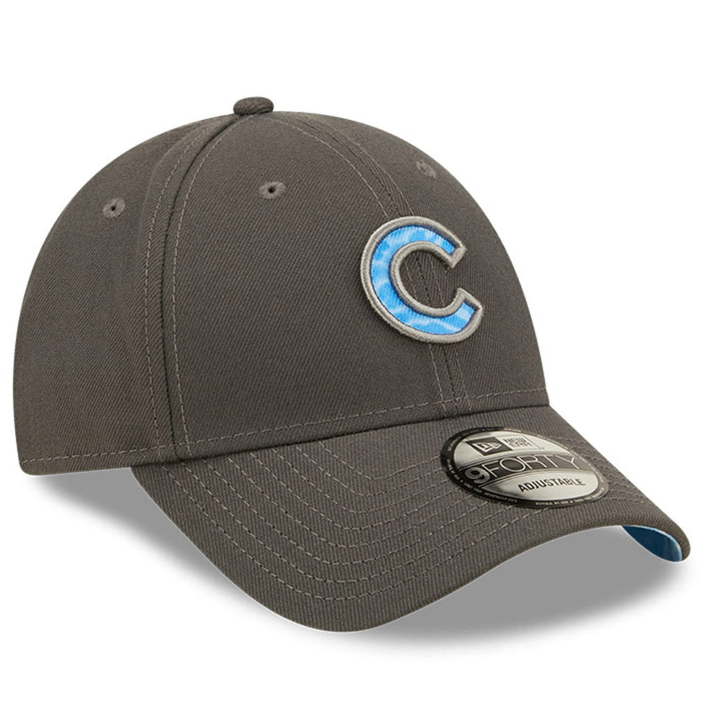 Chicago Cubs New Era Graphite 2022 Father's Day 9FORTY Adjustable Hat for Men product image 3, provided for visual reference