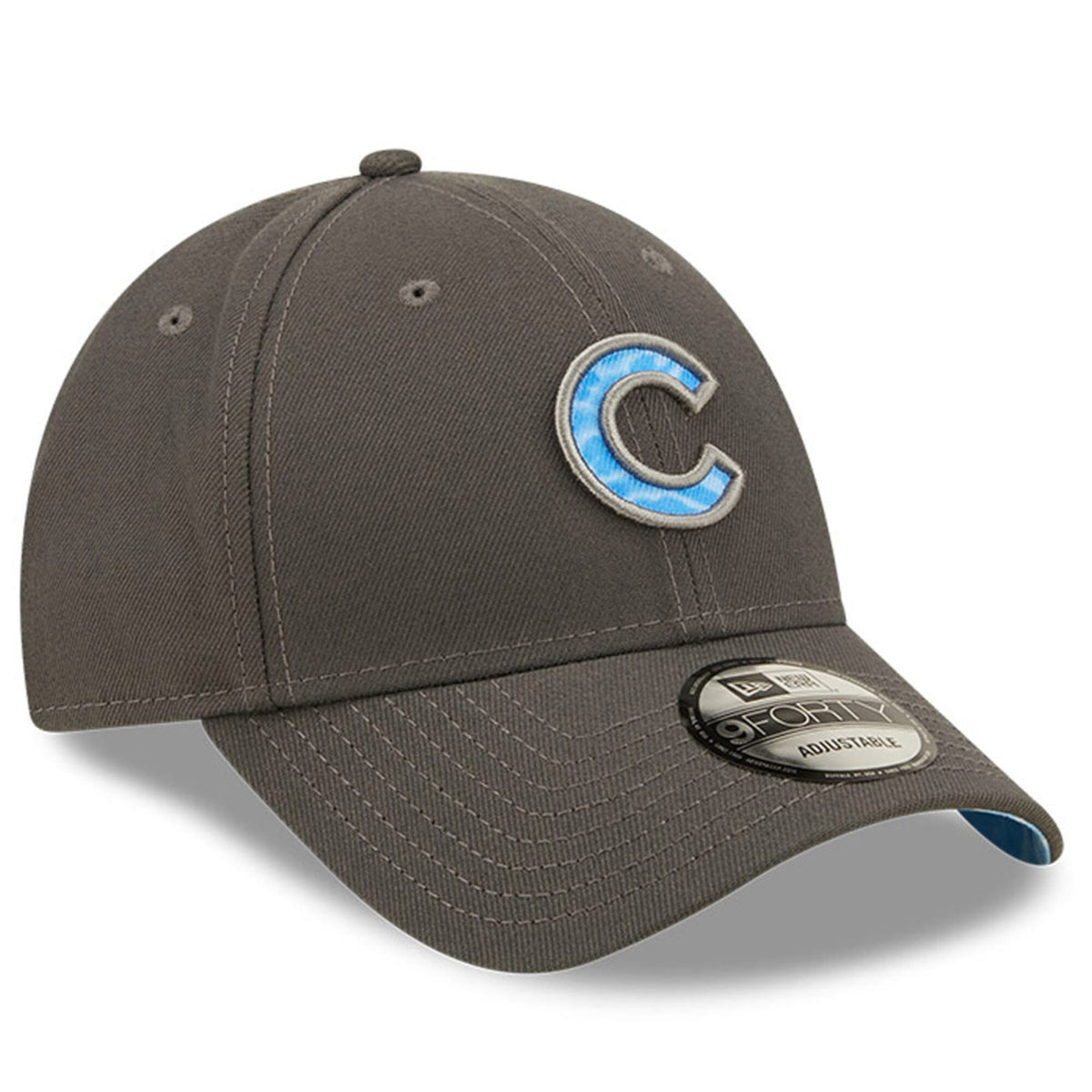 Chicago Cubs New Era Graphite 2022 Father's Day 9FORTY Adjustable Hat for Men product image 3, provided for visual reference