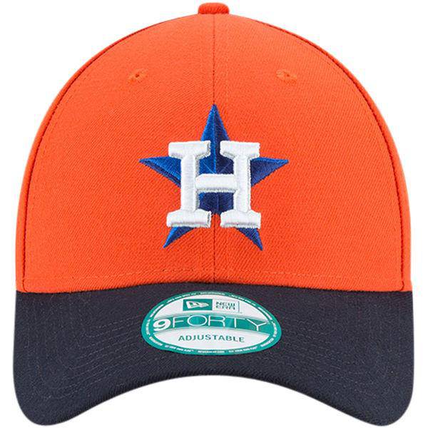 Houston Astros Men’s New Era Orange/Navy The League Alternate 9FORTY Adjustable Hat product image 2, provided for visual