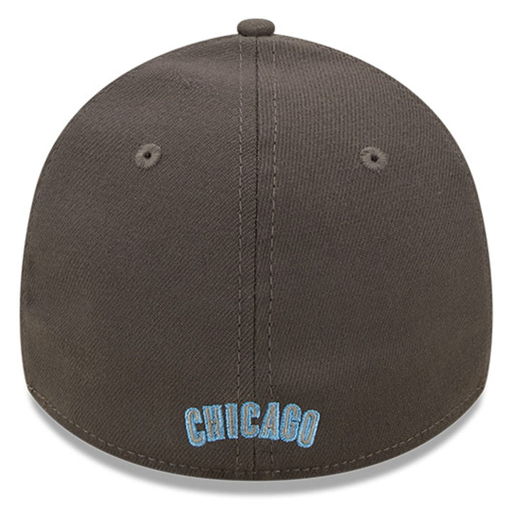 Chicago Cubs New Era 2022 Father's Day 39THIRTY Flex Hat - Graphite product image 4, provided for visual reference and