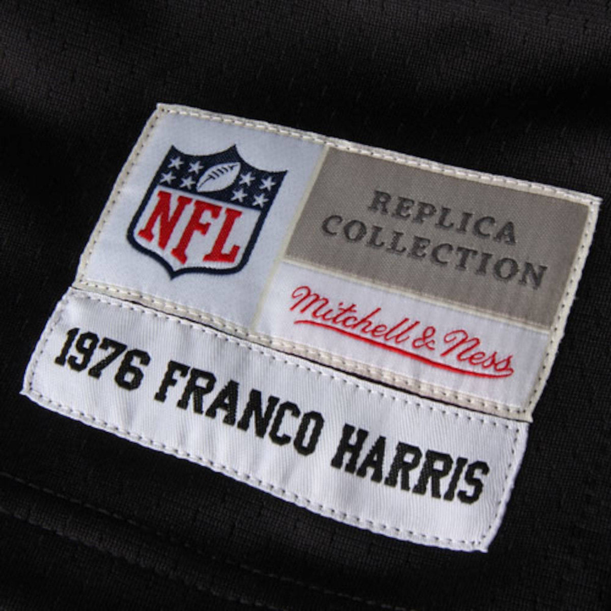 Pittsburgh Steelers Franco Harris Mitchell & Ness Black Retired Player Replica Jersey for Men product image 6, provided for
