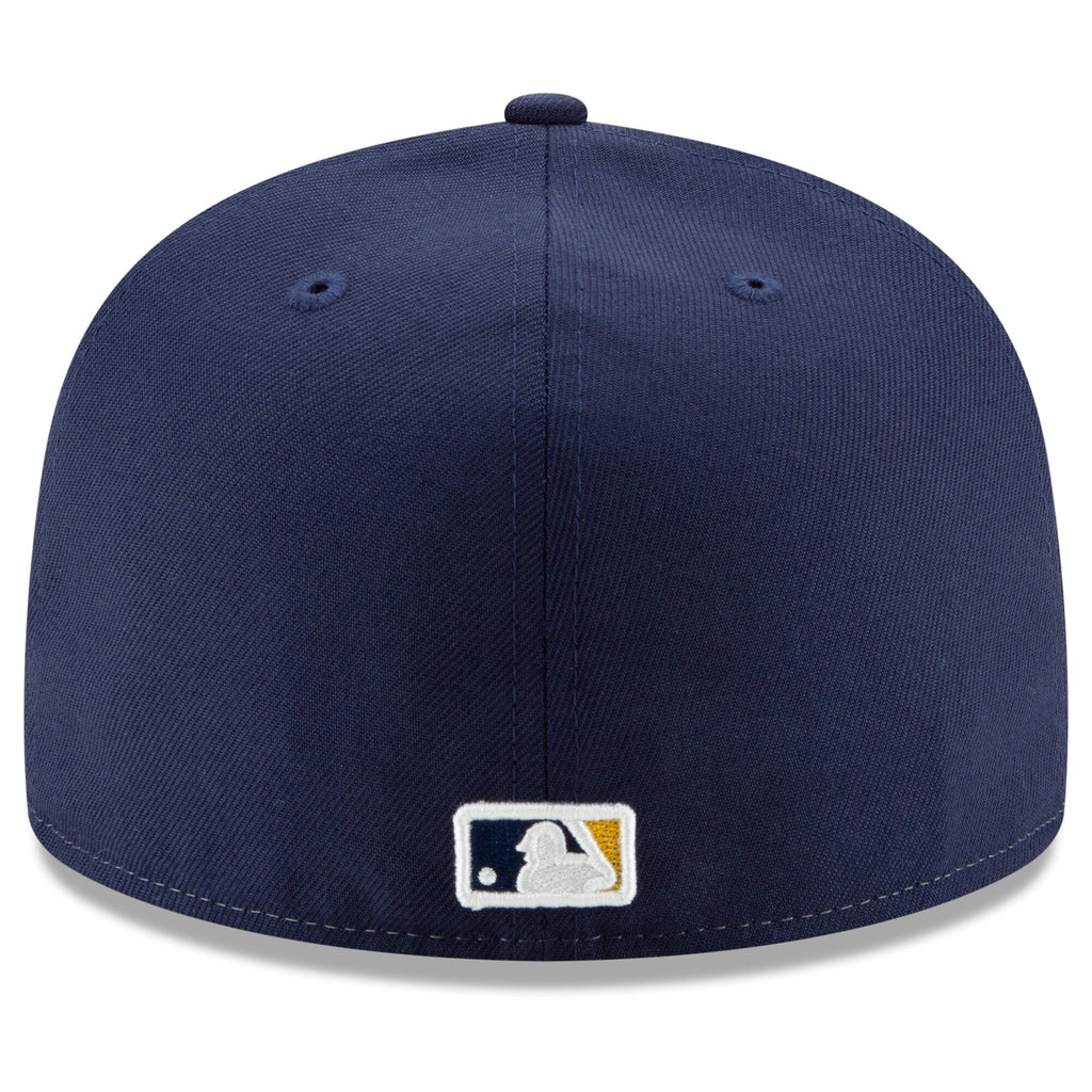 Milwaukee Brewers New Era Navy/Yellow Alternate Authentic Collection On-Field 59FIFTY Fitted Hat for Men product image 4,