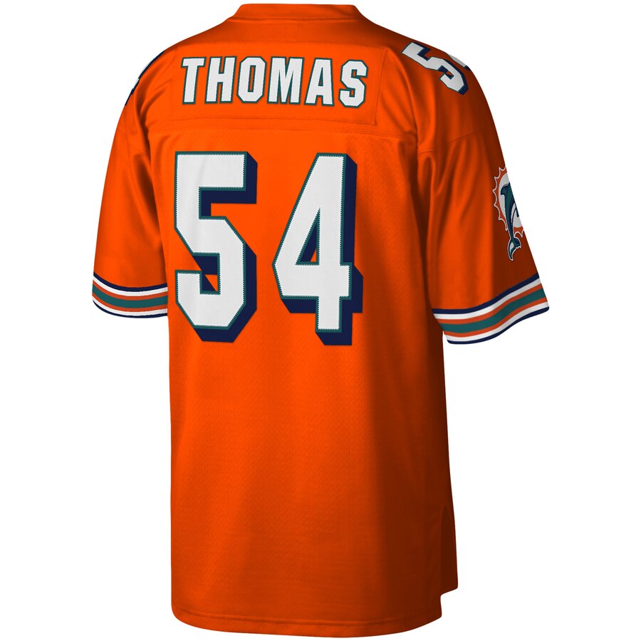 Miami Dolphins Zach Thomas Mitchell & Ness Orange Legacy Replica Jersey for Men product image 3, provided for visual