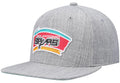 San Antonio Spurs HWC Gray Heather 2.0 Mitchell & Ness Snapback Hat product image 1, provided for visual reference and