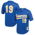 Youth Milwaukee Brewers Robin Yount Mitchell & Ness Royal Cooperstown Collection Mesh Batting Practice Jersey product image