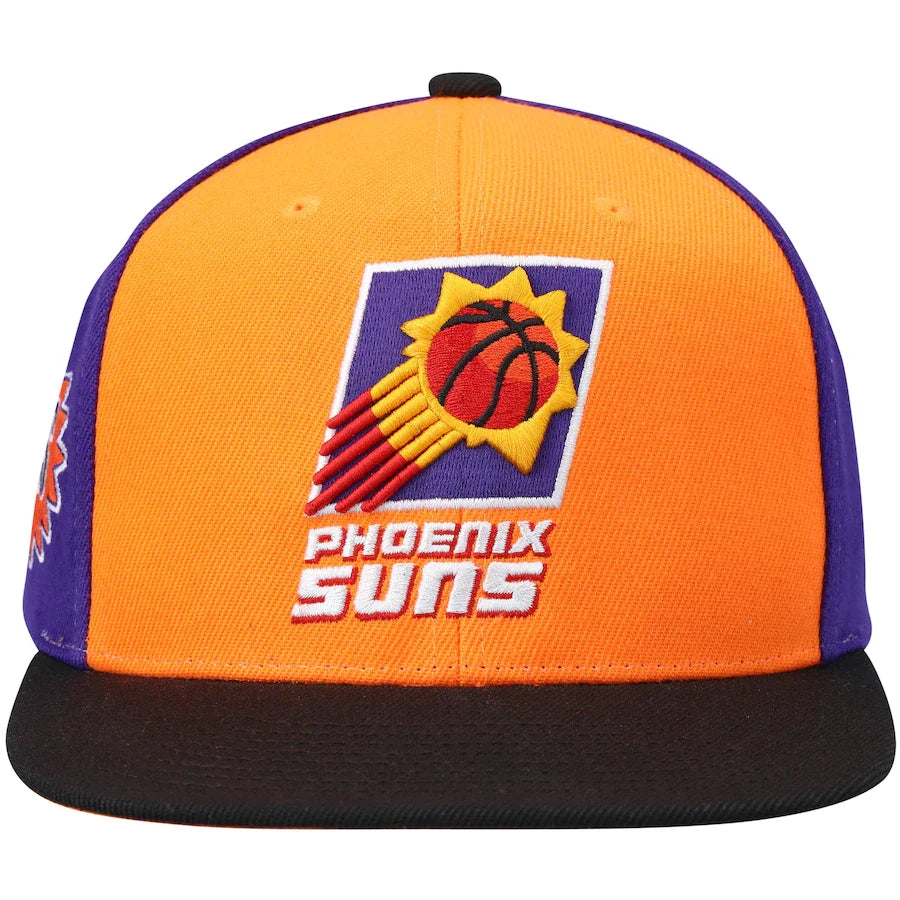 Phoenix Suns NBA On The Block Mitchell & Ness Snapback Hat product image 2, provided for visual reference and product detail