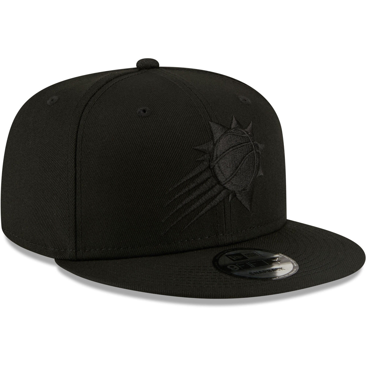 Phoenix Suns New Era Black On Black Color Pack 9FIFTY Snapback Hat for Men product image 3, provided for visual reference