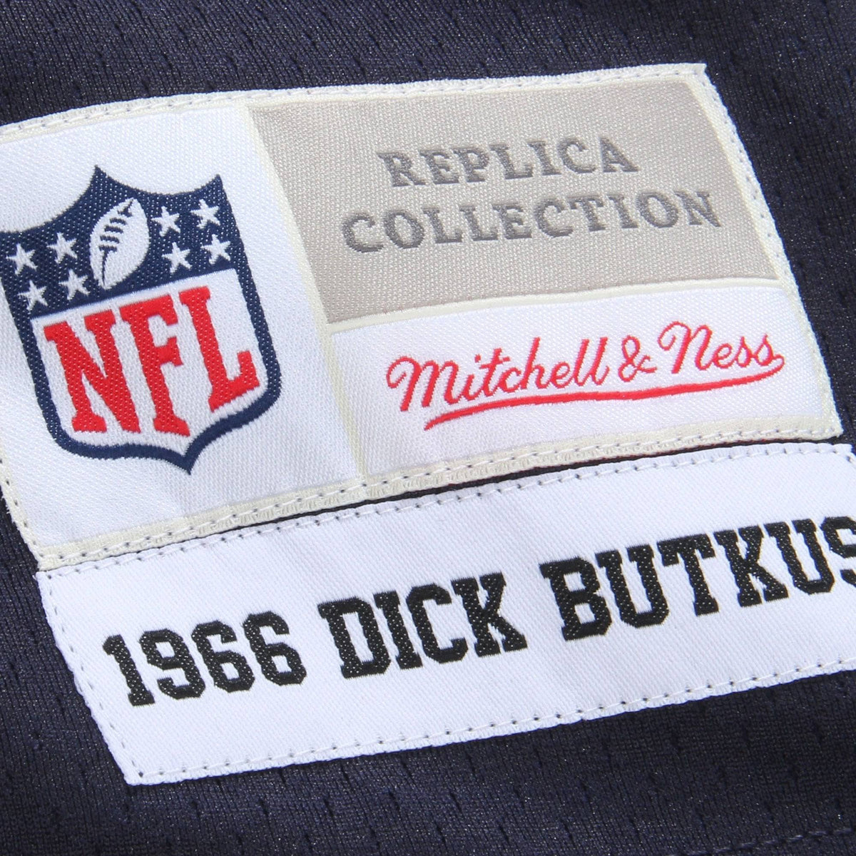 Mens Chicago Bears Dick Butkus Mitchell & Ness Navy Blue Replica 1966 Legacy Replica Jersey product image 6, provided for